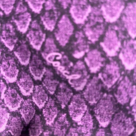 Coach XL Getaway Nylon Travel Weekender Tote/Pouch in Signature Purple Snakeskin - Picture 11 of 11